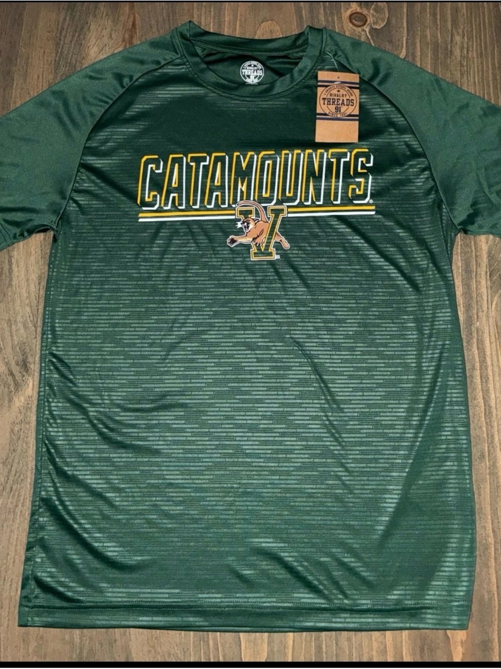 Men's Vermont Catamounts Green Performance Shirt medium NEW